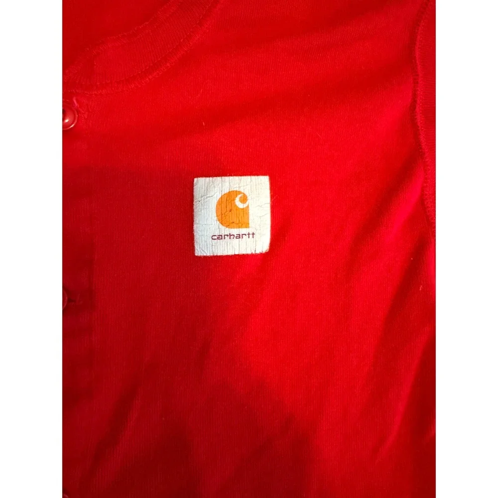 Carhartt Mens Medium Red Cotton Thermal Union Suit USA Made Vintage 8211